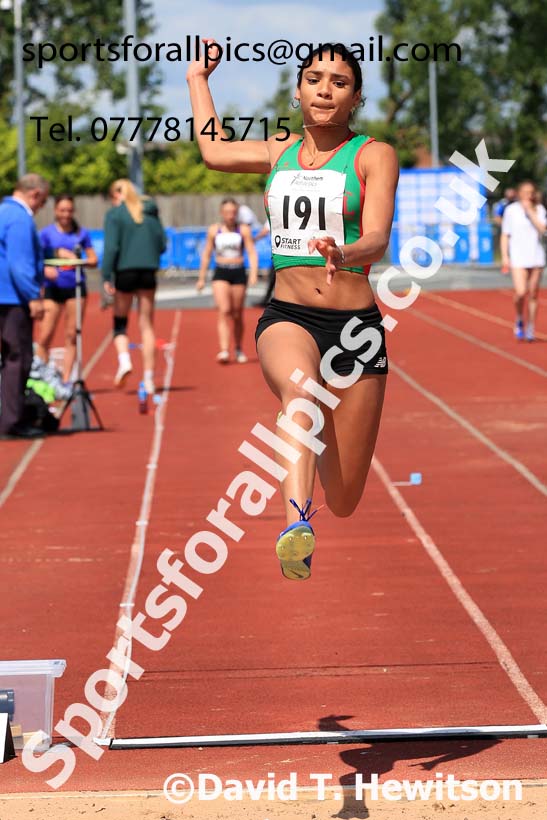 Womens Under-20s long jump, 2024 Northern Senior and Under-20s Track and Field Champs, Middlesbrough.  Photo: David T. Hewitson/Sports for All Pics